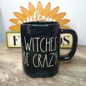 WITCHES BE CRAZY Black & White Coffee Tea Mug  - Rae Dunn by Magenta